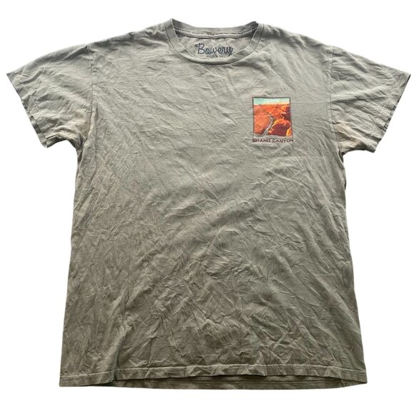 Bowery Supply Co Mens T-Shirt Medium Crew Neck Grand Canyon Graphic Tee Brown - Picture 1 of 9